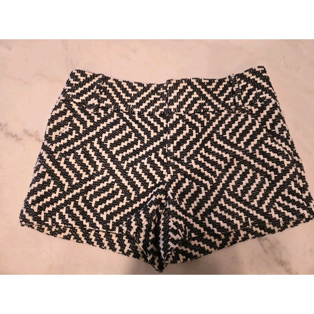 Alice + Olivia Geometric Cady Tweed Shorts 3in Inseam Size 0 Preppy Luxury